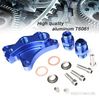 Blue Oil Adapter Plate Wedge Fit For Nissan SR20DET CA18DET KA24DET S13 S14 S15 • $20.83