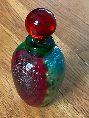 Murano Franco Moretti Glass Art Perfume Bottle W/Stopper Italy • $130