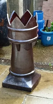 £80 • Buy Antique Salt Glazed Crown Bishop Chimney Pot