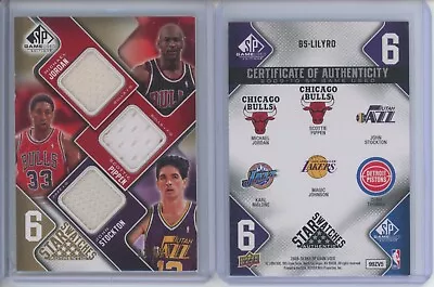 Michael Jordan Pippen Magic Thomas Malone Stockton Jersey Patch /65 Sp Game-used • $549.99