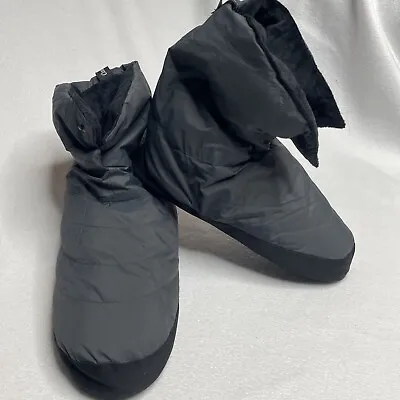 REI Duck Down Camping Slippers Booties Boots Black Men’s Sz ML • $29.81