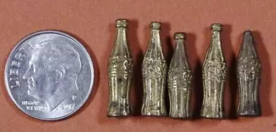 5 Miniature Coca-Cola Brass Bottles 5/8 -3/4  Tra20-4 • $16.95