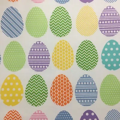 Easter Decorated Easter Egg Polka Dot Plaid Chevron Quilting Fabric FQ • $6.75