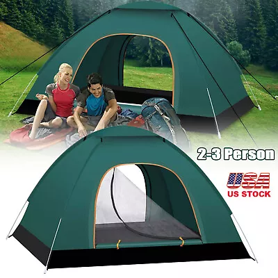 Portable Outdoor Camping Dome Tent Lightweight Waterproof Tent For 2-3 Person US • $24.98