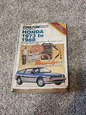 Chilton Book Company Repair Manual Honda 1973 To 1988 Part No. 6980 • $9.95
