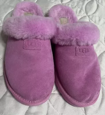 UGG 1126730 Womens Cozy Genuine Shearling Suede Slipper ECHINACEA Pink Size US 8 • $39.99