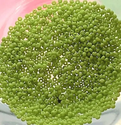 Italian Antique Micro Seed Beads- 16/0 Chartreuse Yellow Green Med-Light-4g Bags • $5.95