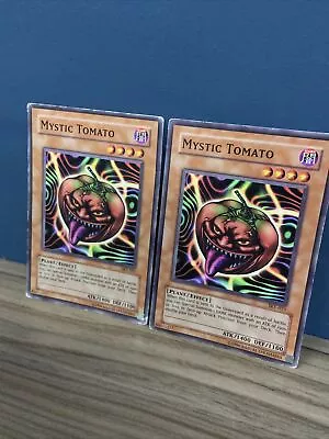 Yugioh Card Mystic Tomato Card SKE-021 Lightly Played Unlimited Edition X 2 • £0.99