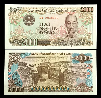 Vietnam 2000 Dong Banknote World Paper Money UNC Currency Bill Note • $1.85