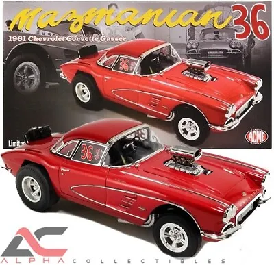 Acme A1800926 1:18 1961 Chevrolet Corvette Gasser - #36 Original Mazmanian • $159.95