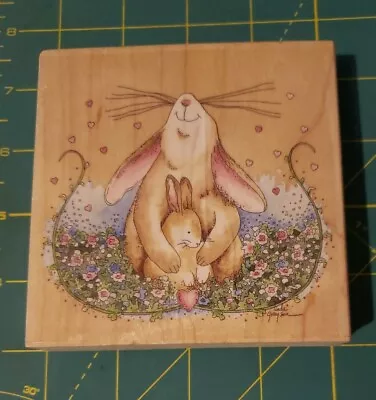 PRoUD MOTHER RABBIT By Stamps Happen.  Rubber Stamp Card Makers. Easter Cards B5 • $5
