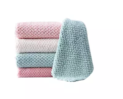 Soft Microfiber Kitchen Towels Absorbent Dish Cloth Anti-grease Wipping  • $6.99