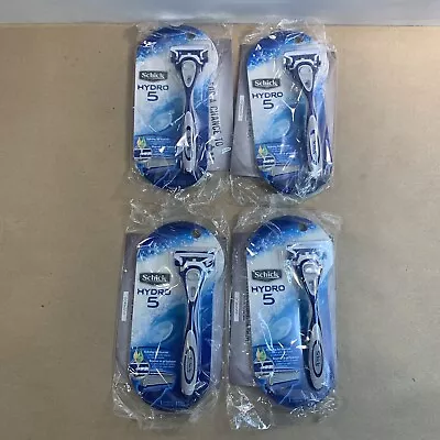 Schick Hydro 5 Razor Lot Of 4 Razors & Catridges - Blue/White • $39.95