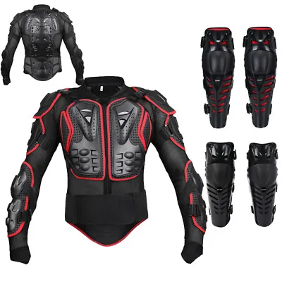 Motorcycle Armor Jacket Full Body Motocross Racing Spine Chest Protect Gear • $28.79