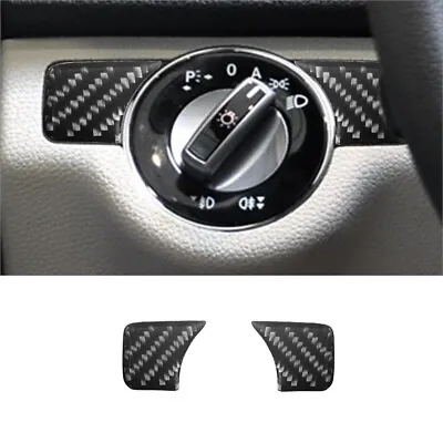For Mercedes Benz CLA GLA Class Carbon Fiber Headlight Switch Cover Trim Type B • $7.80