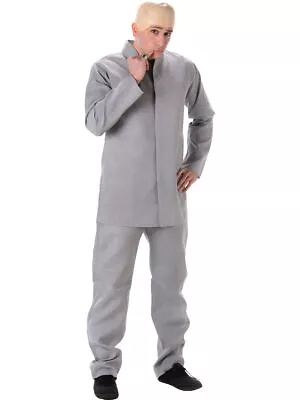 60's Evil Mastermind Villain Grey Suit Evil Doctor Adult Men's Costume MD 38-40 • $39.95