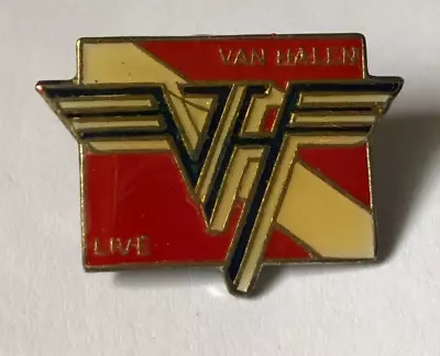 Vintage 1982 Van Halen Live Diver Down Metal Enamel Pinback Pin • $19.95