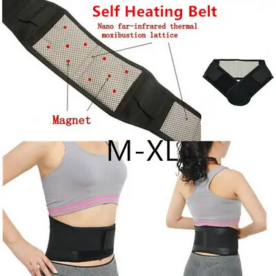 Tourmaline Magnetic Self Heating Waist Back Therapy Wrap Brace Support Belt M-XL • £4.99