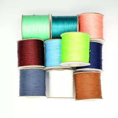 Width 0.5-2.0MM Cotton Cord Waxed Thread String Strap Necklace Rope DIY • £2.88