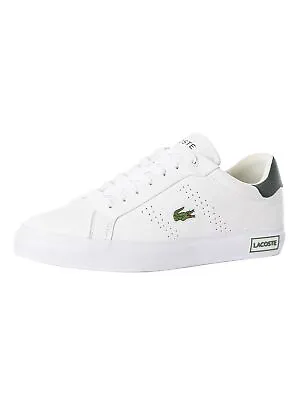 Lacoste Men's Powercourt 2.0 124 3 SMA Leather Trainers White • £50.95
