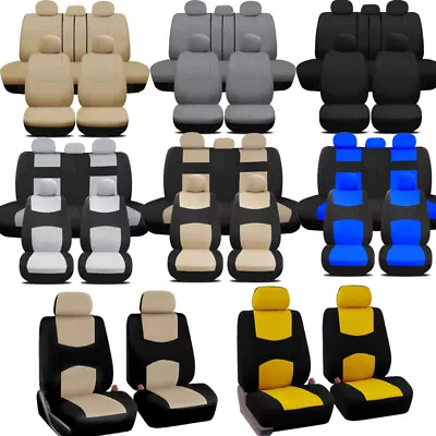 Auto Seat Covers For Car Truck SUV Van - Universal Protectors Polyester Full Set • $18.98