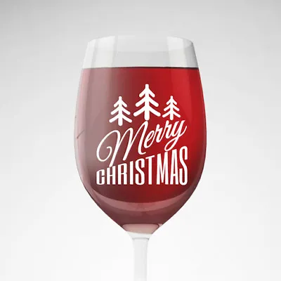 £2.99 • Buy 9x Merry Christmas Xmas Party Decoration Decal Stickers Wine Champagne Glass