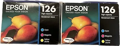 Epson T126520  126 High-Capacity Tri-color Ink Cartridges EXP 03/2024 LOT OF 2 • $35.99
