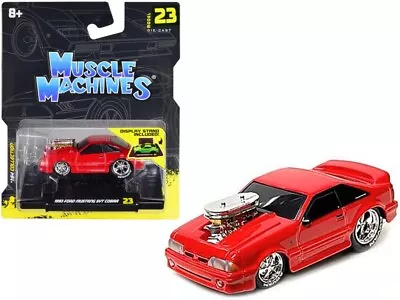 1993 Ford Mustang SVT Cobra Red 1/64 Diecast Model Car By Muscle Machines • $19.99