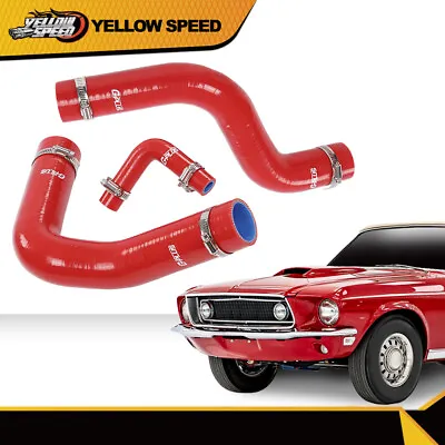 Fit For 1964-1968 Ford Mustang Cobra Shelby Silicone Radiator Hose Red • $38.69