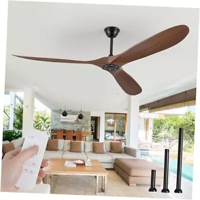 Outdoor Ceiling Fan No Light 70 Inch Large Ceiling Fan With Deep Walnut • $288.59