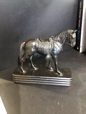 Vintage Metal Horse Figurine Nice Craftsmanship • $59