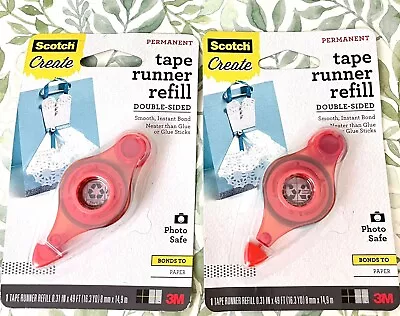 £13.69 • Buy Scotch Create Permanent Double Sided Tape Runner Refill 2 Packs