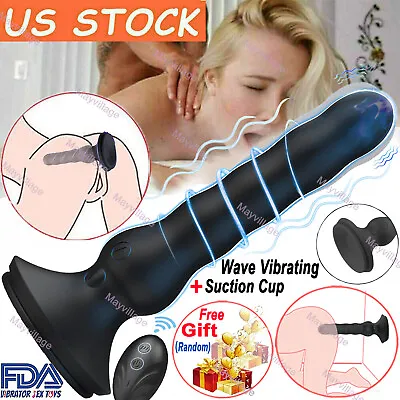 Vibrating Wave Anal Dildo Male Prostate Massager Vibrator Sex Toys For Men Women • $27.99