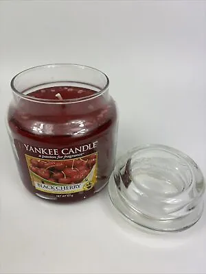 YANKEE Candle  BLACK CHERRY 411 G MEDIUM JAR • £14.99