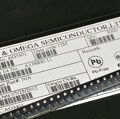 50PCS AO3401 SOT-23 P-Channel MOSFET TRANSISTORS New • $1.48