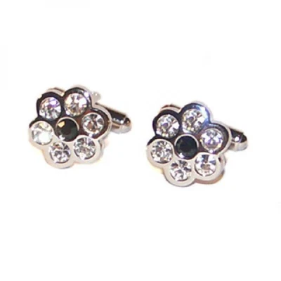 £14.99 • Buy Silver Six Crystal CUFFLINKS Diamante Formla Dress Christmas Present GIFT Box
