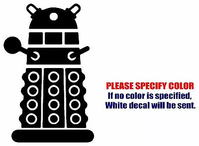 Doctor Who Dalek Vinyl Decal Sticker Car Window Bumper Wall Laptop Tablet 12  • £13.32