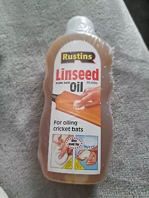 Rustins Pure Natural Raw Linseed Oil 300ml For Oiling Cricket Bats • £4