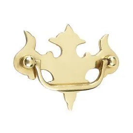 Polished Solid Brass Fleur De Lys Design Cabinet Handles Drawer Pull • £1.79