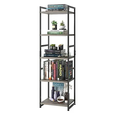 £54.99 • Buy Bookcase 5-Tier Bookshelf Freestanding Display Stand Tall Shelving Storage Unit