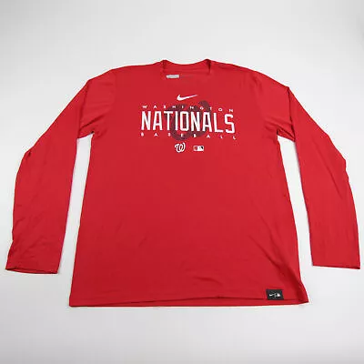 Washington Nationals Nike MLB Authentic Dri-Fit Long Sleeve Shirt Men's Used • $20.79