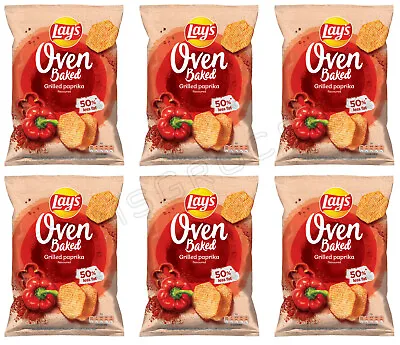 £29.22 • Buy 6 X LAYS Oven Baked Grilled Paprika Flavor Potato Chips Crisps Snacks 200g 7oz