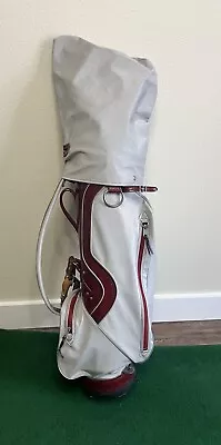 Titleist Golf Cart Bag Made In USA  Vintage Rain Cover Red & Gray • $99.95