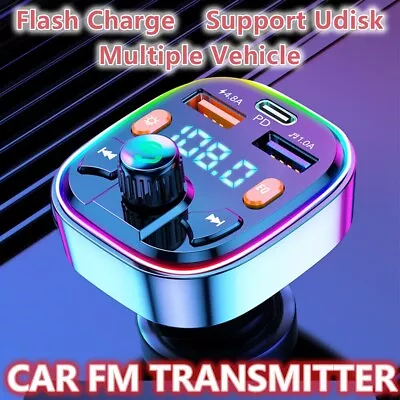 Wireless Bluetooth Car FM Transmitter Handsfree Kit MP3 Player Adapter Charger • $24.99