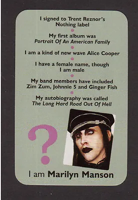 Marilyn Manson #R Pop Rock Music Card BHOF • $8.74