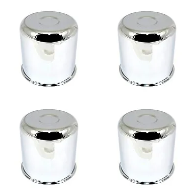 4x Gorilla Chrome 4.9  OD Wheel Center Caps 8 Lug For Trucks With Steel Wheels • $53.94