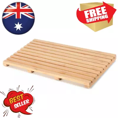 Bamboo Duck Board Wooden Bath Mat Shower Rug Timber Bathroom Floor Non Slip* • $18.98