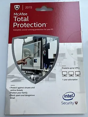 McAfee Total Protection 2015 | 3 Devices  • $9.99