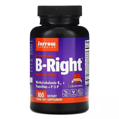 Jarrow Formulas B-Right 100 Veggie Caps | Energy Metabolism & Stress Management • £24.99