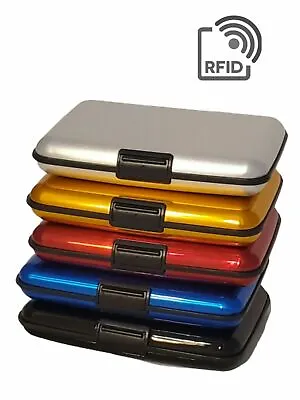 $7.99 • Buy RFID Blocking Credit Card Aluminum ID Case Hard Shell Wallet For Men Or Women